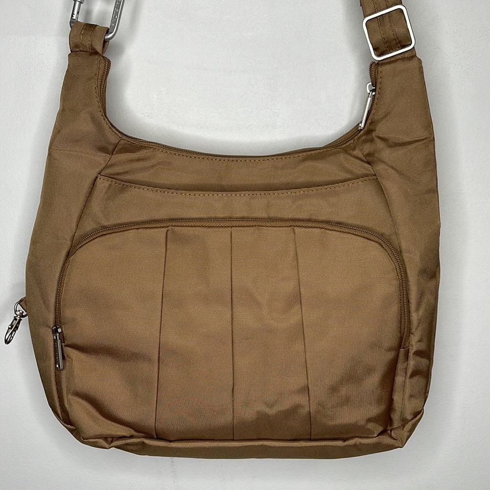 Travelon Tan Nylon Travel Crossbody Bag